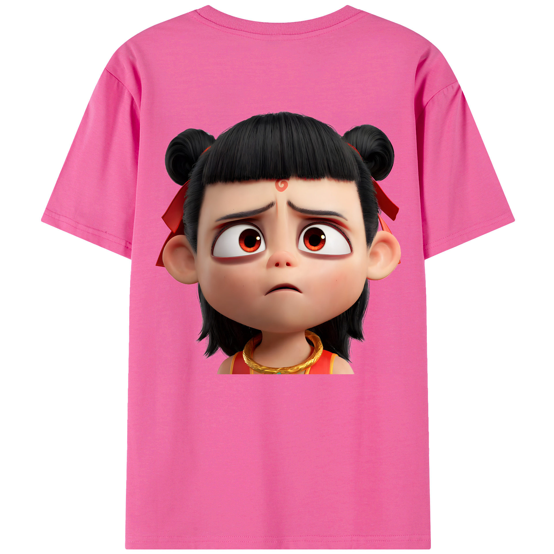 （画像用） Ne Zha 2 ナタ 魔童の大暴れ レディース半袖Tシャツ(バックプリント)